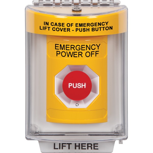 SS2231PO-EN STI Yellow Indoor/Outdoor Flush Turn-to-Reset Stopper