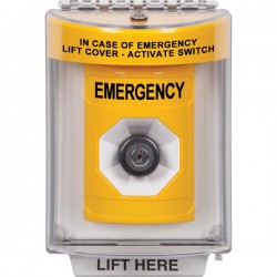 SS2233EM-EN STI Yellow Indoor/Outdoor Flush Key-to-Activate Stopper Station with EMERGENCY Label English SS2233EM-EN STI Yellow Indoor/Outdoor Flush Key-to-Activate Stopper Station with EMERGENCY Label English