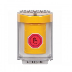 SS2236NT-EN STI Yellow Indoor/Outdoor Flush Momentary (Illuminated) with Red Lens Stopper Station with No Text Label English