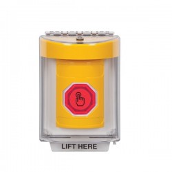 SS2237NT-EN STI Yellow Indoor/Outdoor Flush Weather Resistant Momentary Stopper Station w/ No Text