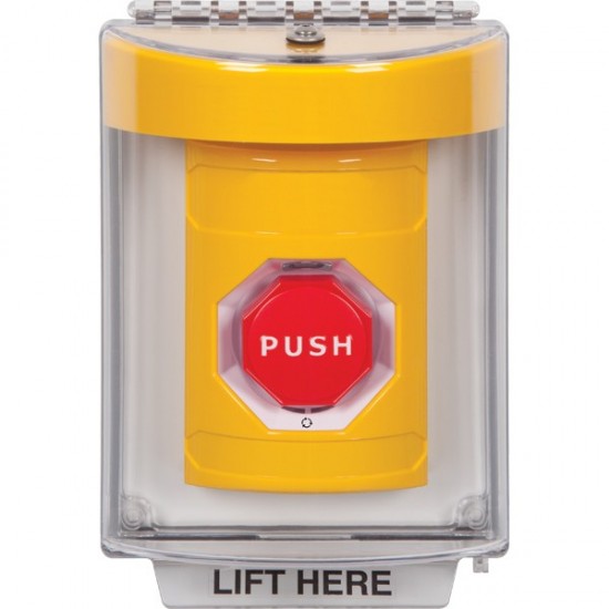 SS2239NT-EN STI Yellow Indoor/Outdoor Flush Turn-to-Reset (Illuminated) Stopper Station with No Text Label English
