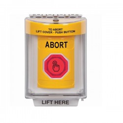 SS2246AB-EN STI Yellow Indoor/Outdoor Flush w/ Horn Momentary (Illuminated) Stopper Station w/ ABORT Label