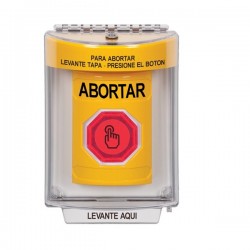 SS2247AB-ES STI Yellow Indoor/Outdoor Flush w/ Horn Weather Resistant Momentary Stopper Station w/ ABORT Spanish