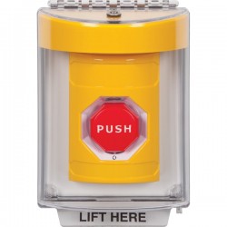 SS2249NT-EN STI Yellow Indoor/Outdoor Flush w/ Horn Turn-to-Reset (Illuminated) Stopper Station with No Text Label English