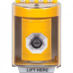 SS2273NT-EN STI Yellow Indoor/Outdoor Surface Key-to-Activate Stopper Station with No Text Label English