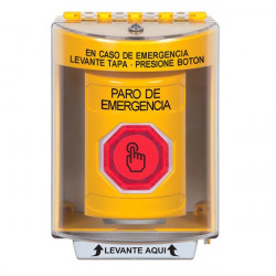 SS2276ES-ES STI Yellow Indoor/Outdoor Surface Momentary (Illuminated) Stopper Station w/ EMERGENCY STOP Spanish