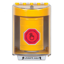 SS2286NT-ES STI Yellow Indoor/Outdoor Surface w/ Horn Momentary (Illuminated) Stopper Station w/ No Text Spanish