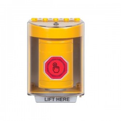 SS2287NT-EN STI Yellow Indoor/Outdoor Surface w/ Horn Weather Resistant Momentary Stopper Station w/ No Text