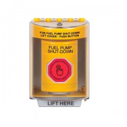 SS2287PS-EN STI Yellow Indoor/Outdoor Surface w/ Horn Weather Resistant Momentary Stopper Station w/ FUEL PUMP SHUT DOWN
