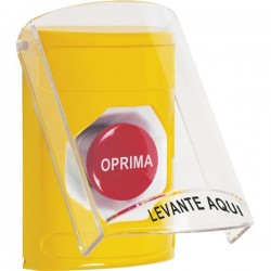 SS22A4NT-ES STI Yellow Indoor Only Flush or Surface w/ Horn Momentary Stopper Station with No Text Label Spanish