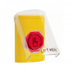 SS22A6NT-EN STI Yellow Indoor Flush/Surface w/ Horn Momentary (Illuminated) Stopper Station w/ No Text