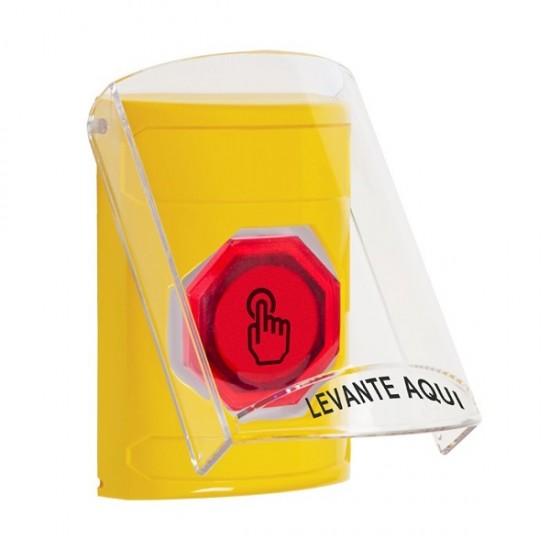 SS22A6NT-ES STI Yellow Indoor Flush/Surface w/ Horn Momentary (Illuminated) Stopper Station w/ No Text Spanish