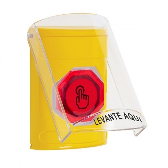SS22A7NT-ES STI Yellow Indoor Flush/Surface w/ Horn Weather Resistant Momentary Stopper Station w/ No Text Spanish