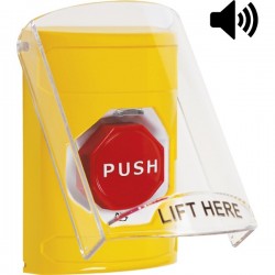 SS22A9NT-EN STI Yellow Indoor Flush/Surface w/ Horn Turn-to-Reset Stopper Station w/ No Text