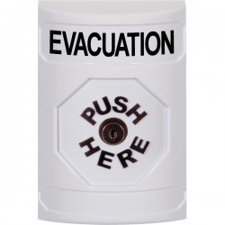 SS2300EV-EN STI White No Cover Key-to-Reset Stopper Station with EVACUATION Label English