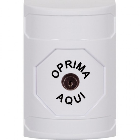 SS2300NT-ES STI White No Cover Key-to-Reset Stopper Station with No Text Label Spanish