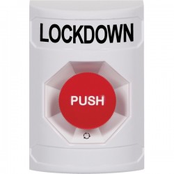 SS2301LD-EN STI White No Cover Turn-to-Reset Stopper Station with LOCKDOWN Label English