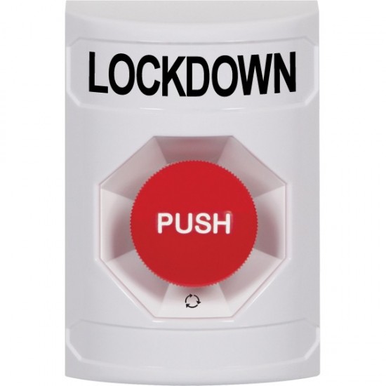 SS2301LD-EN STI White No Cover Turn-to-Reset Stopper Station with LOCKDOWN Label English