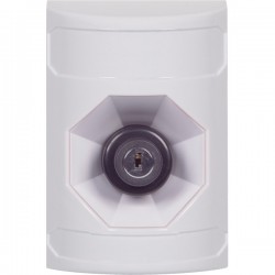 SS2303NT-EN STI White No Cover Key-to-Activate Stopper Station with No Text Label English