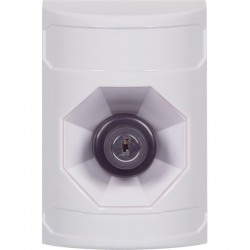 SS2303NT-ES STI White No Cover Key-to-Activate Stopper Station with No Text Label Spanish