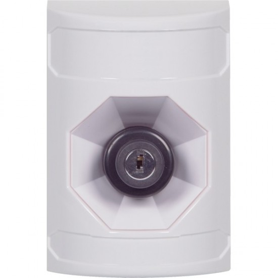 SS2303NT-ES STI White No Cover Key-to-Activate Stopper Station with No Text Label Spanish