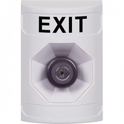 SS2303XT-EN STI White No Cover Key-to-Activate Stopper Station with EXIT Label English