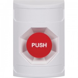 SS2304NT-EN STI White No Cover Momentary Stopper Station with No Text Label English