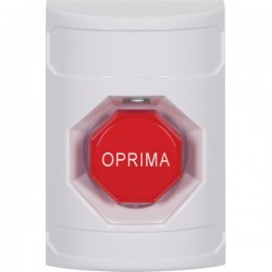 SS2305NT-ES STI White No Cover Momentary (Illuminated) Stopper Station with No Text Label Spanish