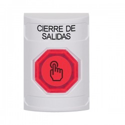 SS2307LD-ES STI White No Cover Weather Resistant Momentary Stopper Station w/ LOCKDOWN Spanish
