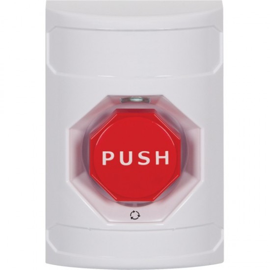 SS2309NT-EN STI White No Cover Turn-to-Reset (Illuminated) Stopper Station with No Text Label English