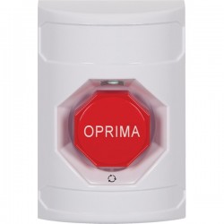 SS2309NT-ES STI White No Cover Turn-to-Reset (Illuminated) Stopper Station with No Text Label Spanish