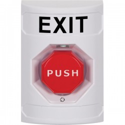SS2309XT-EN STI White No Cover Turn-to-Reset (Illuminated) Stopper Station with EXIT Label English