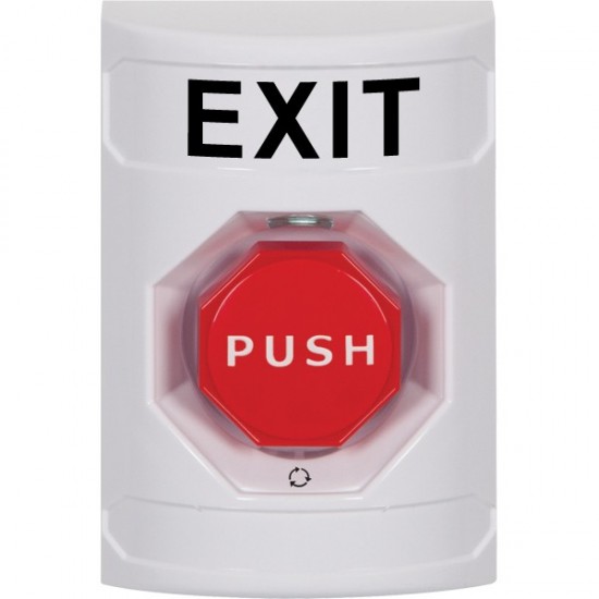 SS2309XT-EN STI White No Cover Turn-to-Reset (Illuminated) Stopper Station with EXIT Label English