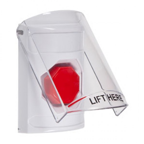 SS2322NT-EN STI White Indoor Only Flush or Surface Key-to-Reset (Illuminated) Stopper Station with No Text Label English