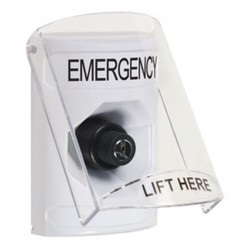 SS2323EM-EN STI White Indoor Only Flush or Surface Key-to-Activate Stopper Station with EMERGENCY Label English SS2323EM-EN STI White Indoor Only Flush or Surface Key-to-Activate Stopper Station with EMERGENCY Label English