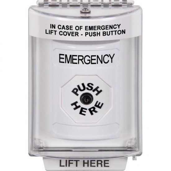 SS2330EM-EN STI White Indoor/Outdoor Flush Key-to-Reset Stopper Station with EMERGENCY Label English SS2330EM-EN STI White Indoor/Outdoor Flush Key-to-Reset Stopper Station with EMERGENCY Label English