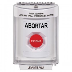 SS2341AB-ES STI White Indoor/Outdoor Flush w/ Horn Turn-to-Reset Stopper Station with ABORT Label Spanish