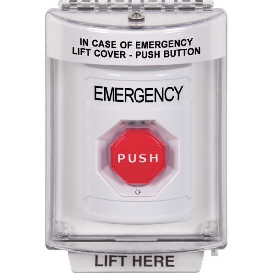 SS2349EM-EN STI White Indoor/Outdoor Flush w/ Horn Turn-to-Reset (Illuminated) Stopper Station with EMERGENCY Label English SS2349EM-EN STI White Indoor/Outdoor Flush w/ Horn Turn-to-Reset (Illuminated) Stopper Station with EMERGENCY Label English