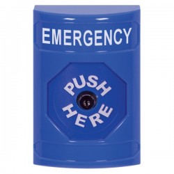SS2400EM-EN STI Blue No Cover Key-to-Reset Stopper Station with EMERGENCY Label English SS2400EM-EN STI Blue No Cover Key-to-Reset Stopper Station with EMERGENCY Label English
