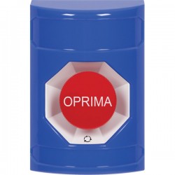 SS2401NT-ES STI Blue No Cover Turn-to-Reset Stopper Station with No Text Label Spanish