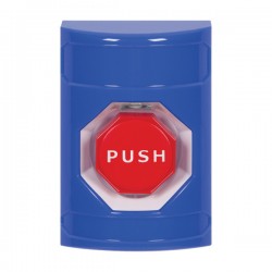 SS2402NT-EN STI Blue No Cover Key-to-Reset (Illuminated) Stopper Station with No Text Label English