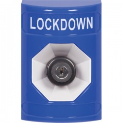 SS2403LD-EN STI Blue No Cover Key-to-Activate Stopper Station with LOCKDOWN Label English