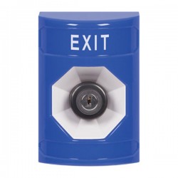 SS2403XT-EN STI Blue No Cover Key-to-Activate Stopper Station with EXIT Label English