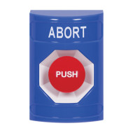SS2404AB-EN STI Blue No Cover Momentary Stopper Station with ABORT Label English