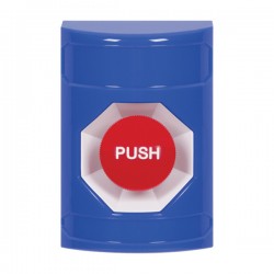 SS2404NT-EN STI Blue No Cover Momentary Stopper Station with No Text Label English