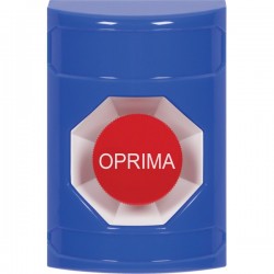 SS2404NT-ES STI Blue No Cover Momentary Stopper Station with No Text Label Spanish