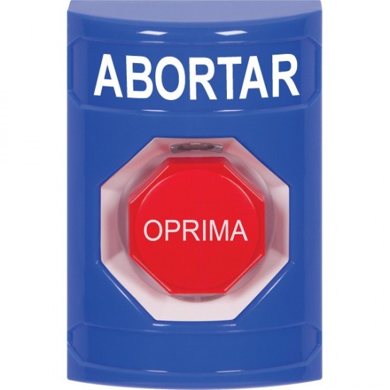 SS2405AB-ES STI Blue No Cover Momentary (Illuminated) Stopper Station with ABORT Label Spanish