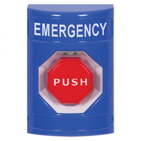 SS2405EM-EN STI Blue No Cover Momentary (Illuminated) Stopper Station with EMERGENCY Label English SS2405EM-EN STI Blue No Cover Momentary (Illuminated) Stopper Station with EMERGENCY Label English