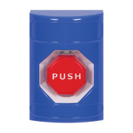 SS2405NT-EN STI Blue No Cover Momentary (Illuminated) Stopper Station with No Text Label English