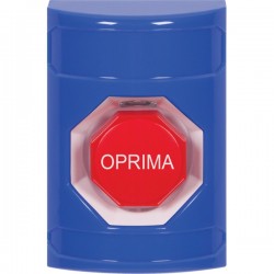 SS2405NT-ES STI Blue No Cover Momentary (Illuminated) Stopper Station with No Text Label Spanish